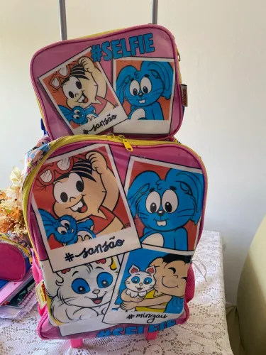 Mochila escolar turma da Mônica 