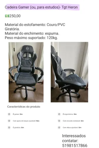 Cadeira Gamer
