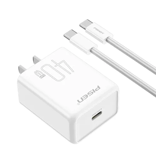 Carregador Gan 40w com cabo USB C