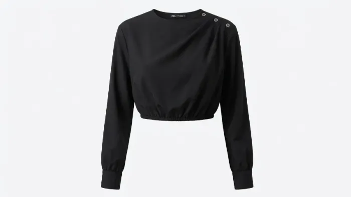 CROPPED ALFAITARIA PRETO
