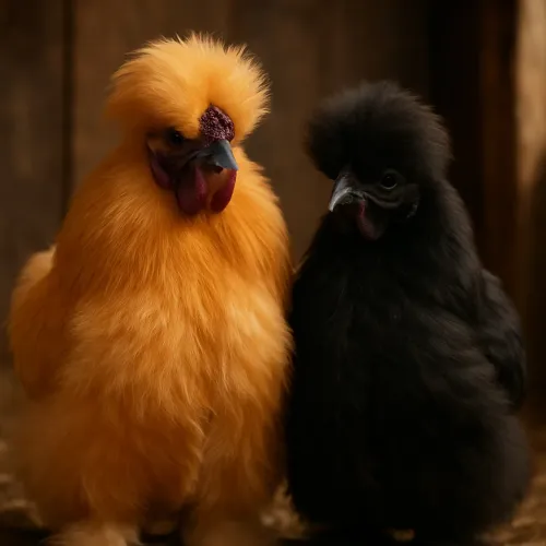 Casal galinha Sedosa