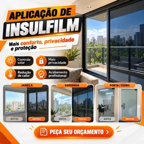 Instalação de Insulfilm Residencial e Comercial a partir de R$ 120/m²