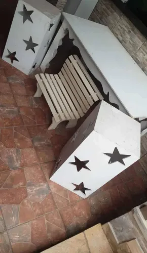 Vendo ou troco Decoração kit provençal com caixote estrela