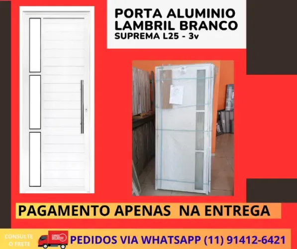 Porta linha vip- branca Lambril visor com puxador