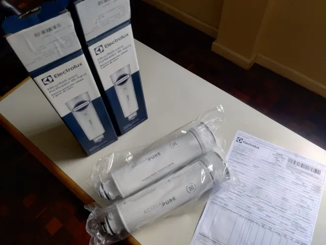 2 filtros/refis para purificador de água Electrolux