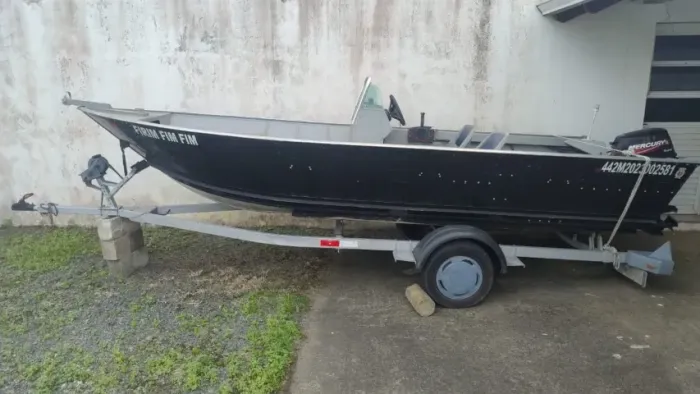 BARCO ALUMINIO ECOLOGIA 2017 MOTOR MERCURY 15 SUPER - CARRETAS RODOVIARIA E ENCALHE