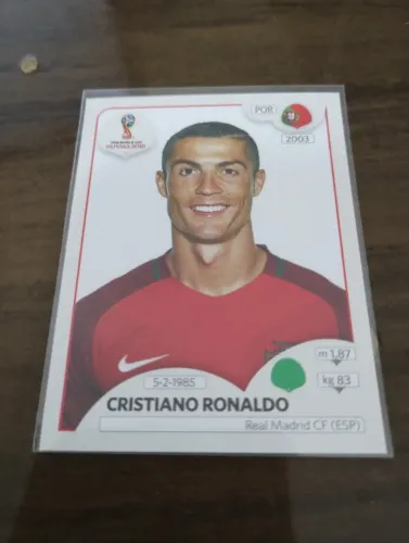 Figurinha Cristiano Ronaldo Copa 2018 descolada