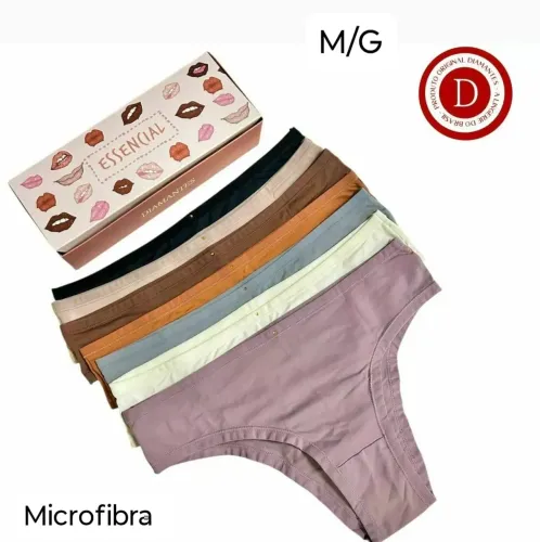 Kit Calcinha Diamantes Original | Microfibra | P, M, G e GG