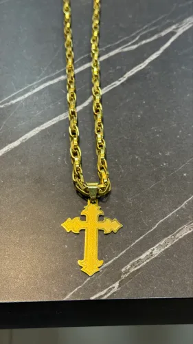 Corrente de prata banhada a ouro