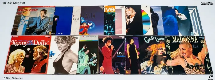 Lote Com 19 Laserdiscs (LD) Anos 80 e 90 - Madonna, Sade, Whitney, Elvis, Disney e Mais