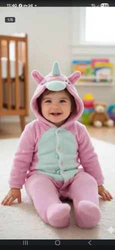 Macacão infantil unicórnio