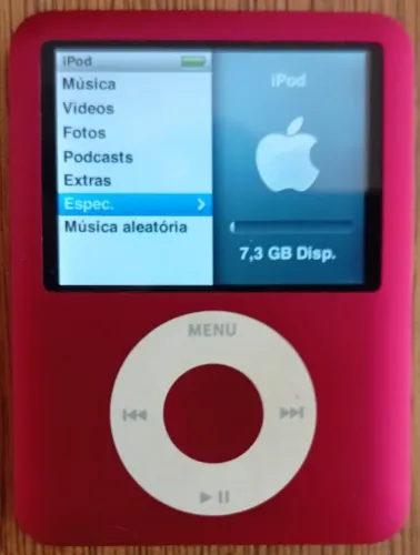 iPod nano 8gb 3ª geração - Edição Especial Product Red - modelo A1236