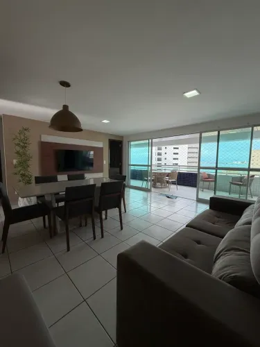 Lindo ap mobiliado vista mar 3 quartos 112m2