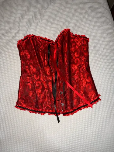 corset vermelho,tamanho P