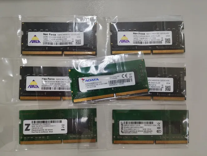 Memória DDR4 - Note - 8Gb ( 7 Unidades)