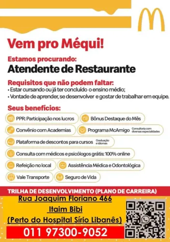 Atendente de restaurante 
