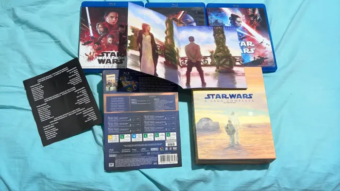 Coleção Star Wars Blu Ray 12 Discos. 9 Filmes Impecáveis.