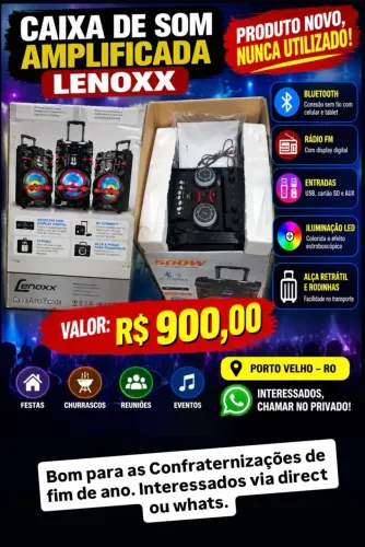 Caixa de Som Amplificadora LENOX