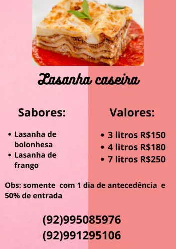 Lasanha por encomenda