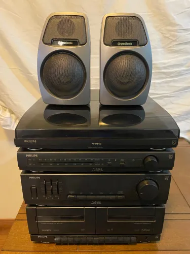 Som Philips FP 9300 Vintage + Caixas Gradiente | Toca-discos