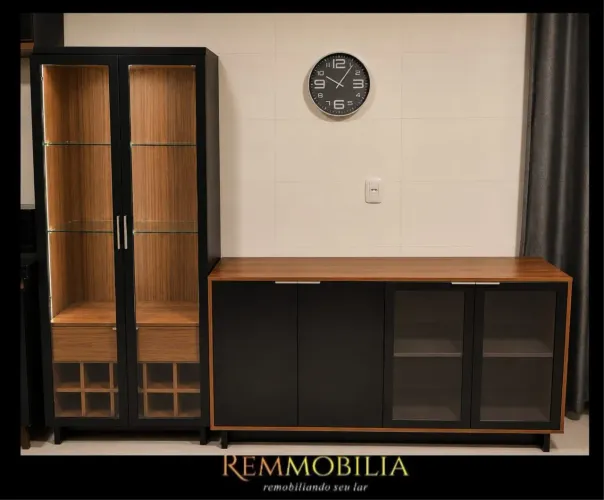KIT CRISTALEIRA + BALCÃO BUFFET - NOVO / ENTREGAMOS MONTADO