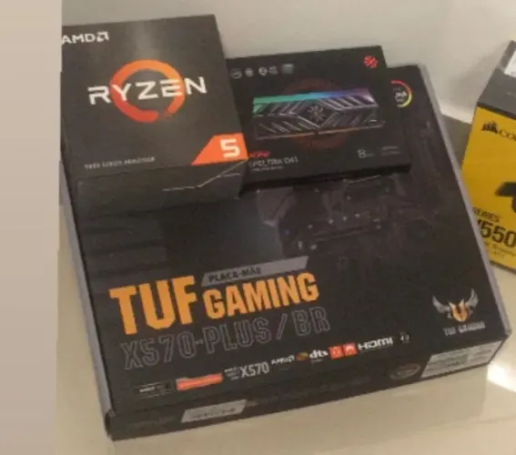 Kit Upgrade Gamer: Ryzen 5 5600X + Asus TUF X570-Plus + 16GB RAM XPG RGB