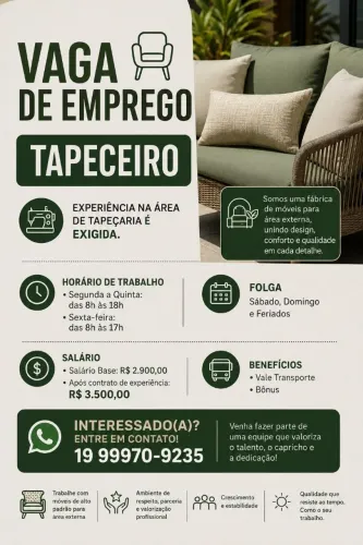 Vaga de Tapeceiro 