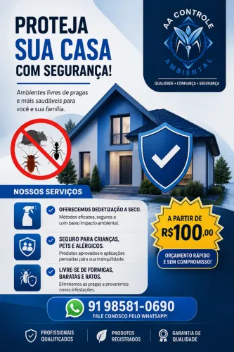 Dedetização eficiente e segura contra Baratas, Formigas, Cupins, Ratos e outras pragas!