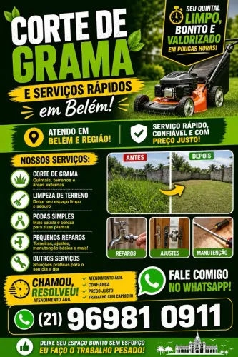 Corte de grama e pequenos reparos 
