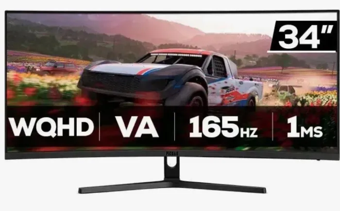 Monitor Gamer Pichau Nexus Wide 34S Ultrawide 34 Polegadas Curvo 2K WQHD<br>165Hz 1ms