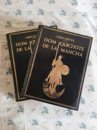 Livro Dom Quichote De La Mancha 2 Tomos Monumental