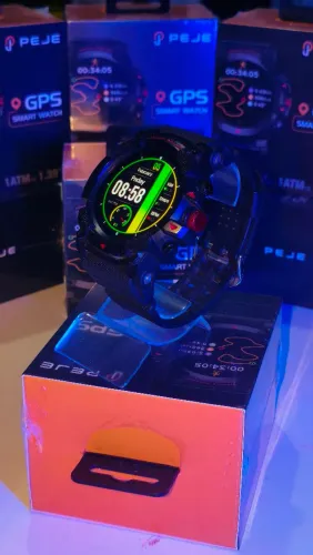 Relógio Smartwatch Tático Militar COM GPS PEJE Sports STRAVA