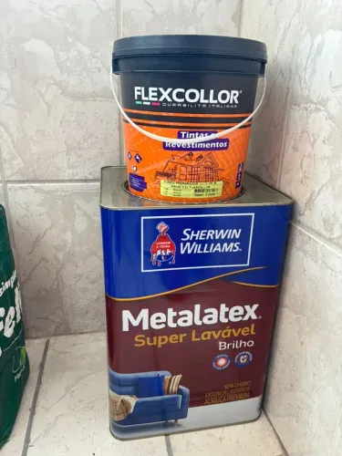 Kt: Tinta Sherwin Williams Premium Brilho 18L (Branco) + Fundo Preparador Flexcollor 3,2L