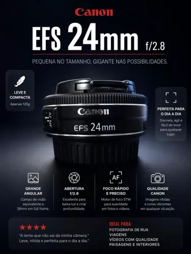 Lente 24mm Canon