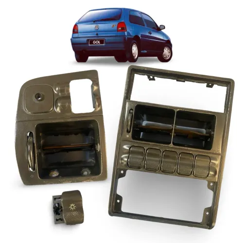 Kit molduras painel original vw Gol Parati Saveiro G2 03 peças