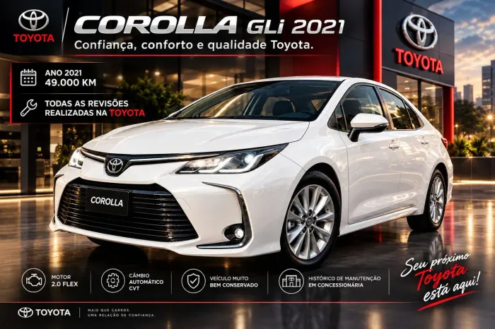 Toyota Corolla GLI 2.0 16V Flex Aut. 2021