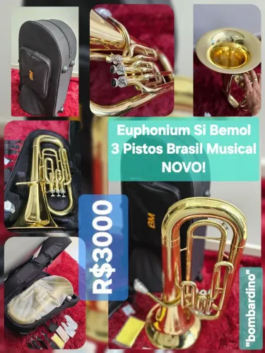 Eufônio euphonium bombardino si bemol novo