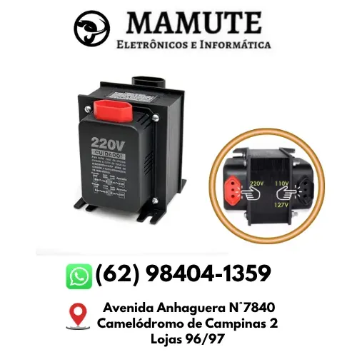Auto Transformador de Energia Premium 3000va - 110v Para 220v Bivolt