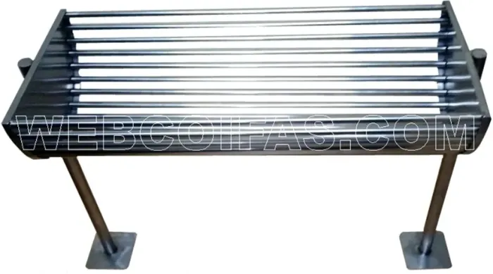 Fruteira inox, com tubos em aço inox escovado direto da fábrica, fabricamos sob medida.