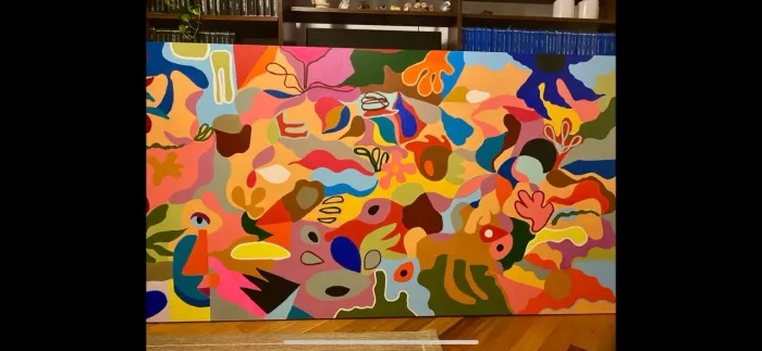 Quadro artístico pintura design moderno