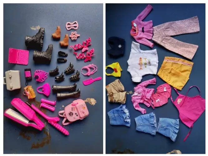 Super lote de roupas e acessórios para boneca Barbie 
