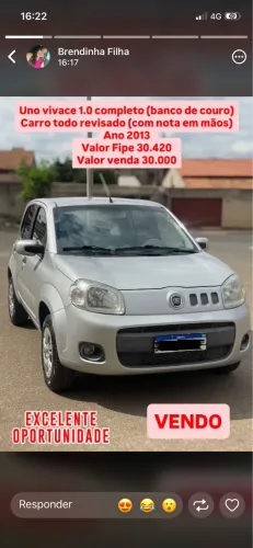 Fiat Uno Vivace Celeb. 1.0 EVO F.flex 8V 5P 2013