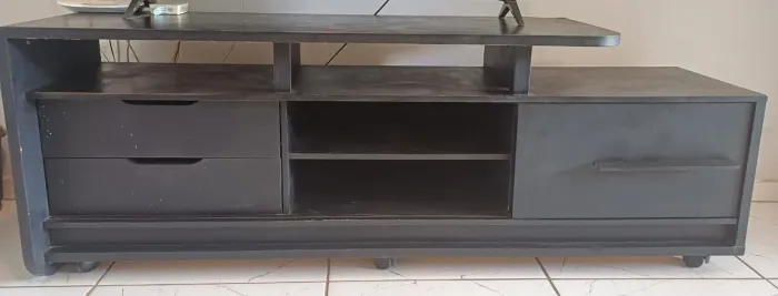 RACK PRETO FOSCO MDF