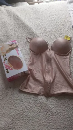 Conjunto de corpete modelador e sutiã de silicone