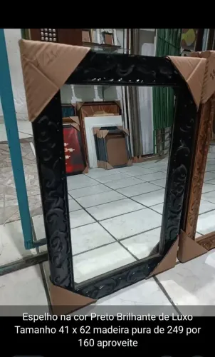 Espelho de Luxo Moldura Madeira Legítima 