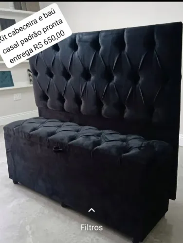 Kit casal ,cabeceira e baú, pronta entrega RS 650,00 contato( 98)9 *