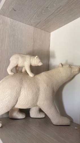 Decoração urso em poliresina
