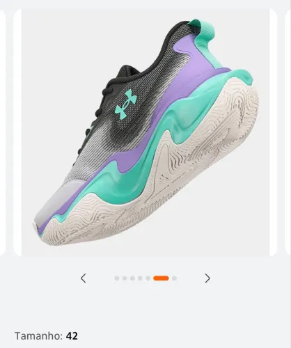 Tênis Under Armour Layup Masculino Preto e Roxo 42