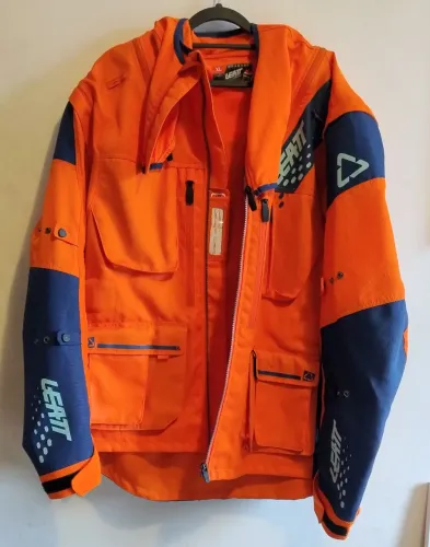 Jaqueta Leatt Moto 5.5 Enduro Laranja Azul XL nova