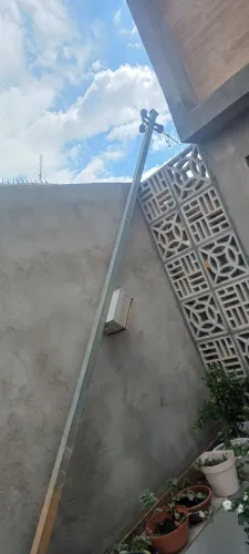 Poste padrão de luz  galvanizado 